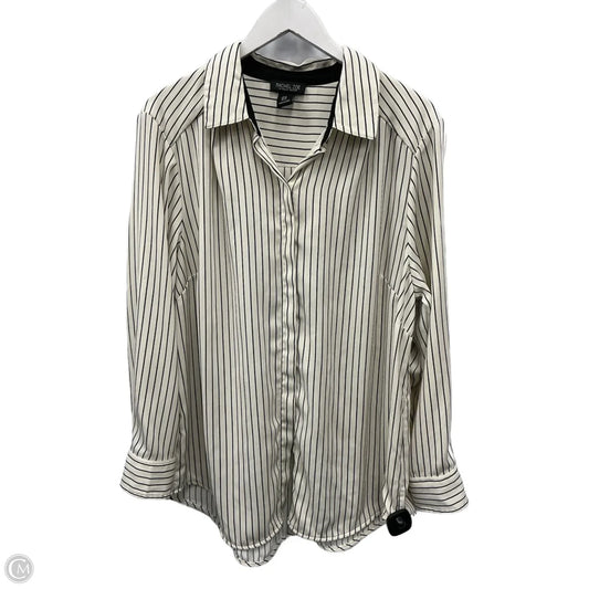 Top Long Sleeve By Rachel Zoe In Striped Pattern, Size: 1x