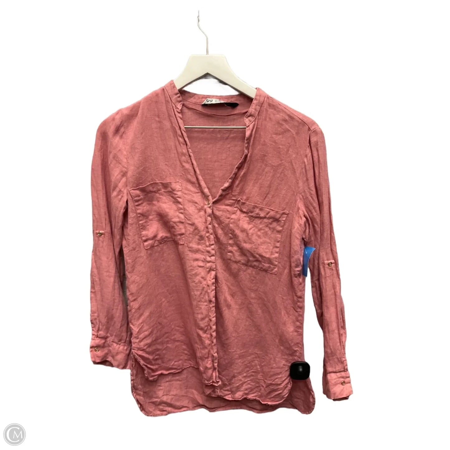 Top Long Sleeve By Zara In Pink, Size: Xs