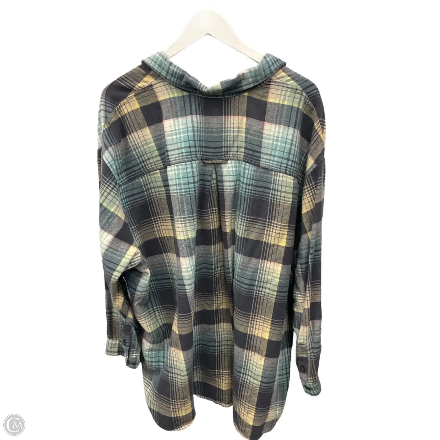 Top Long Sleeve By Old Navy In Plaid Pattern, Size: 3x