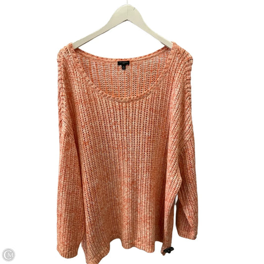 Sweater By Talbots In Orange, Size: 3x