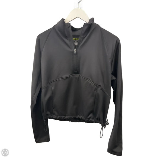 Athletic Top Long Sleeve Collar By Tek Gear In Black, Size: M