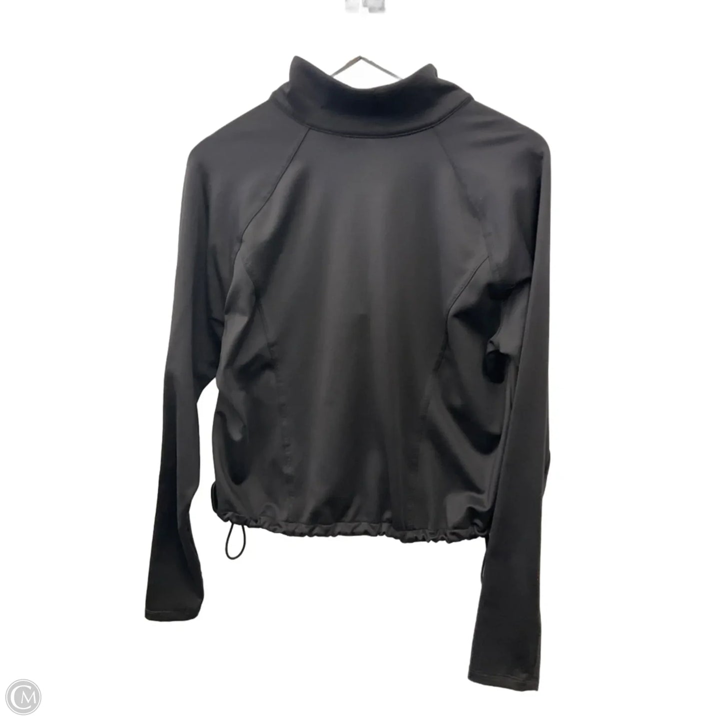 Athletic Top Long Sleeve Collar By Tek Gear In Black, Size: M