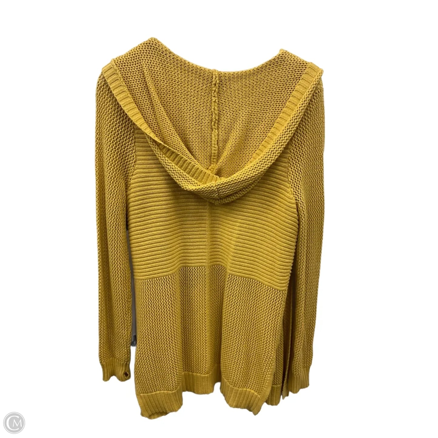 Sweater Cardigan By Marled In Yellow, Size: M