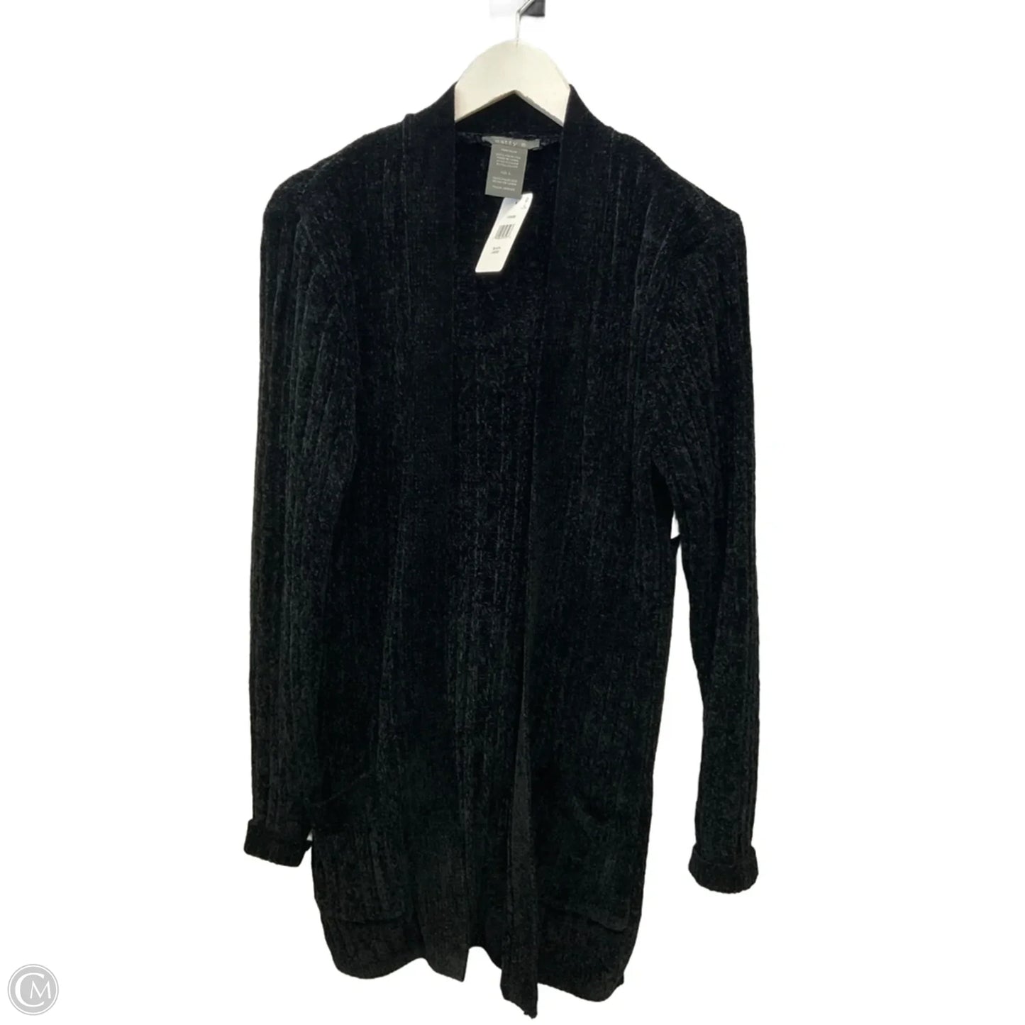 Sweater Cardigan By Matty M In Black, Size: L