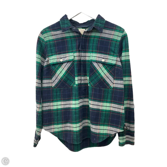 Top Long Sleeve By J. Crew In Plaid Pattern, Size: S