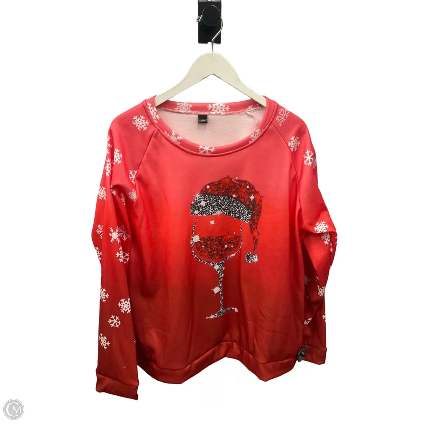 Top Long Sleeve By Cmf In Red, Size: 3x