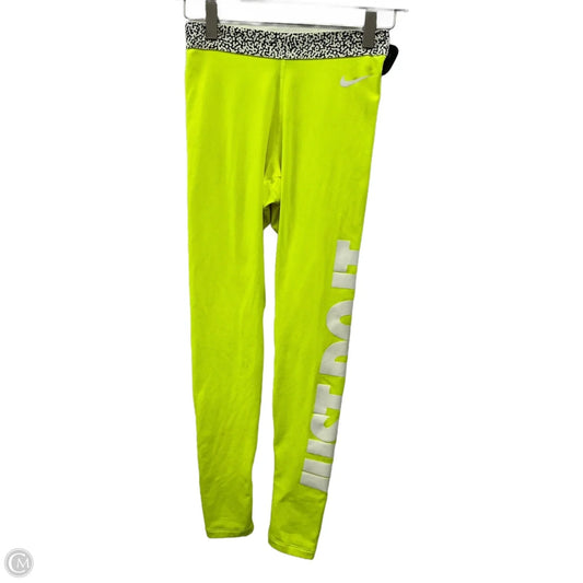 Athletic Leggings By Nike Apparel In Yellow, Size: Xs