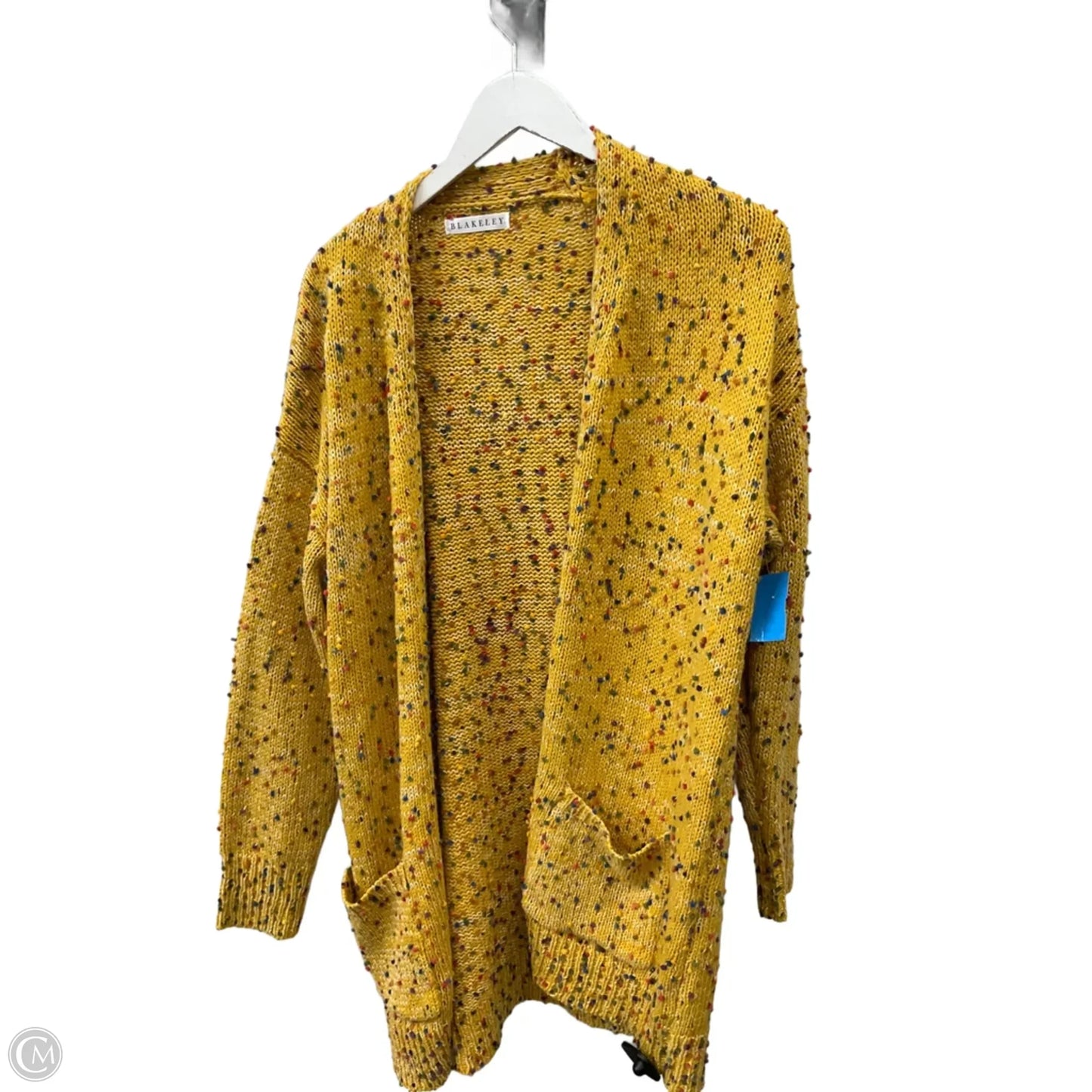 Sweater Cardigan By Blakeley In Yellow, Size: Osfm