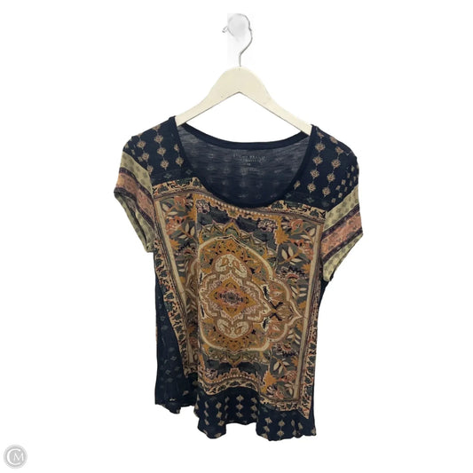 Top Short Sleeve Basic By Lucky Brand In Multi-colored, Size: M