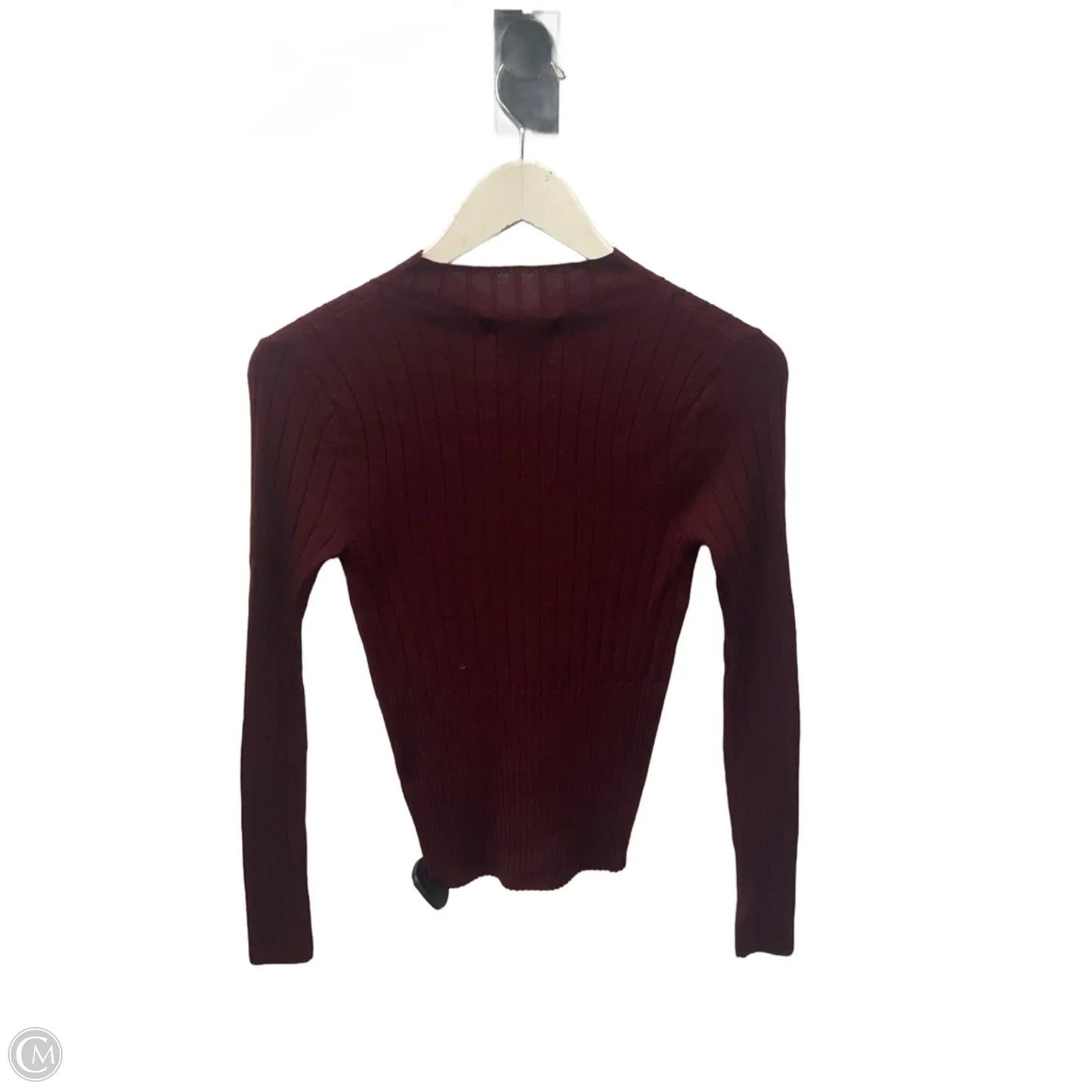 Top Long Sleeve By Banana Republic In Maroon, Size: Xs