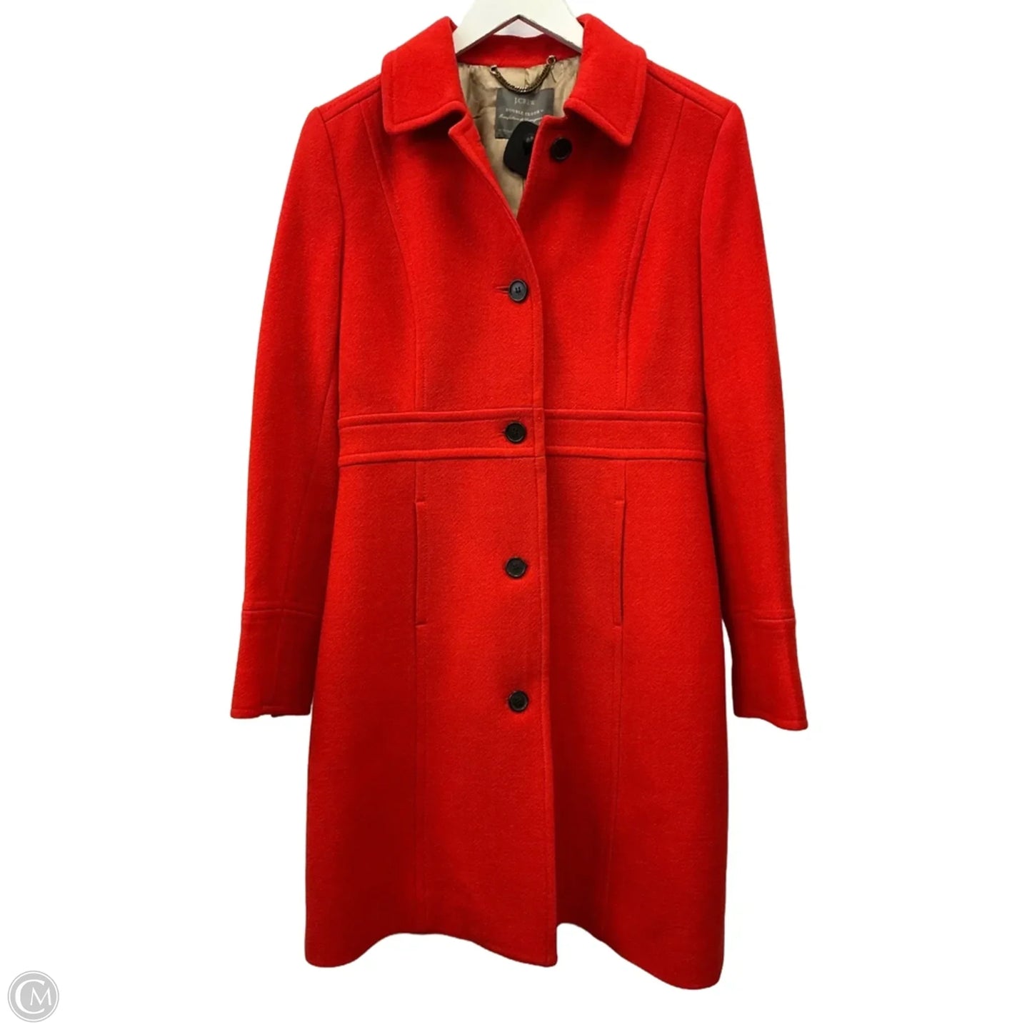 Coat Wool By J. Crew In Orange, Size: S