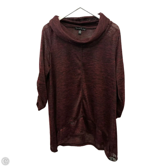 Top Long Sleeve By French Laundry In Maroon, Size: 3x