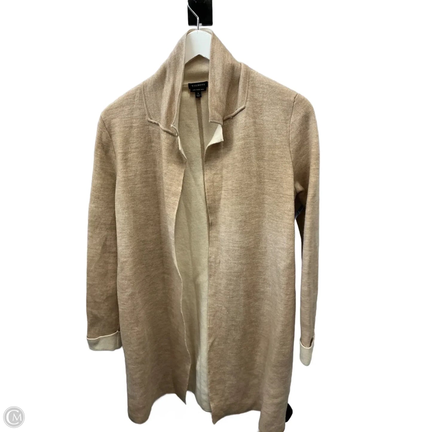 Sweater Cardigan By Talbots In Beige, Size: S