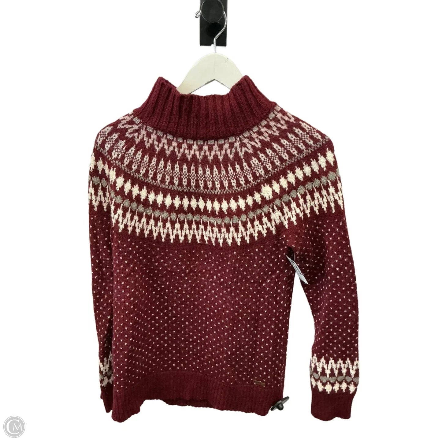 Sweater By Eddie Bauer In Maroon, Size: S