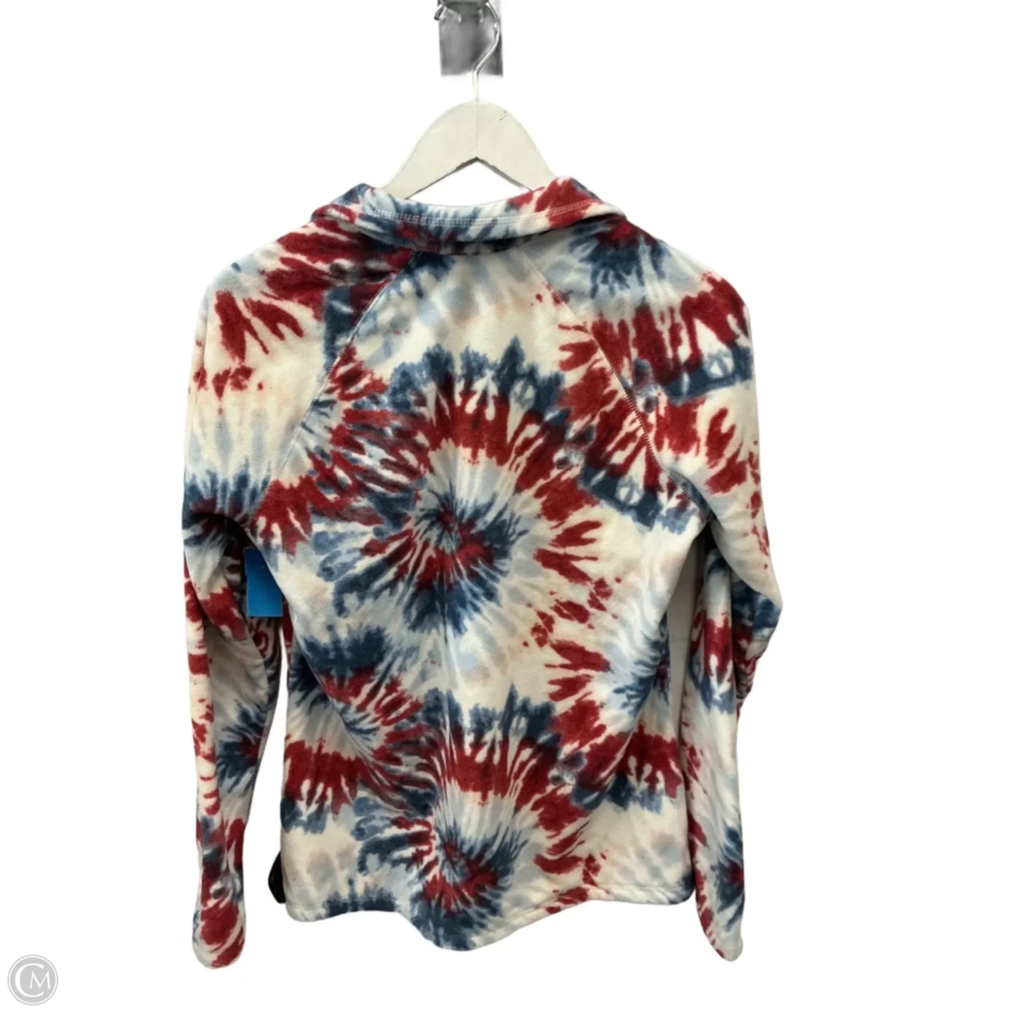 Top Long Sleeve By Eddie Bauer In Blue Red & White, Size: M