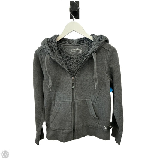 Jacket Fleece By Eddie Bauer In Grey, Size: S