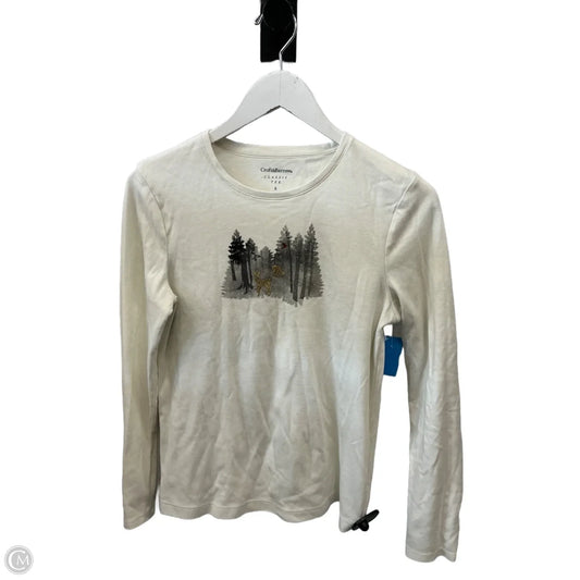 Top Long Sleeve By Croft And Barrow In Cream, Size: S