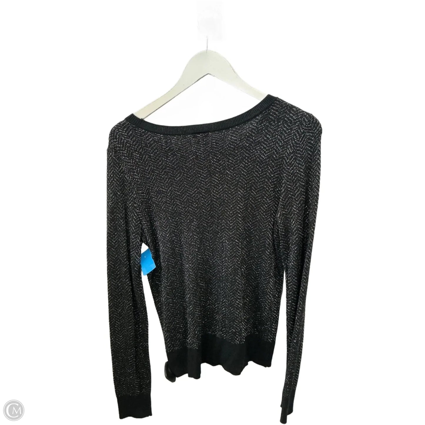 Sweater By Ann Taylor In Black & Silver, Size: S