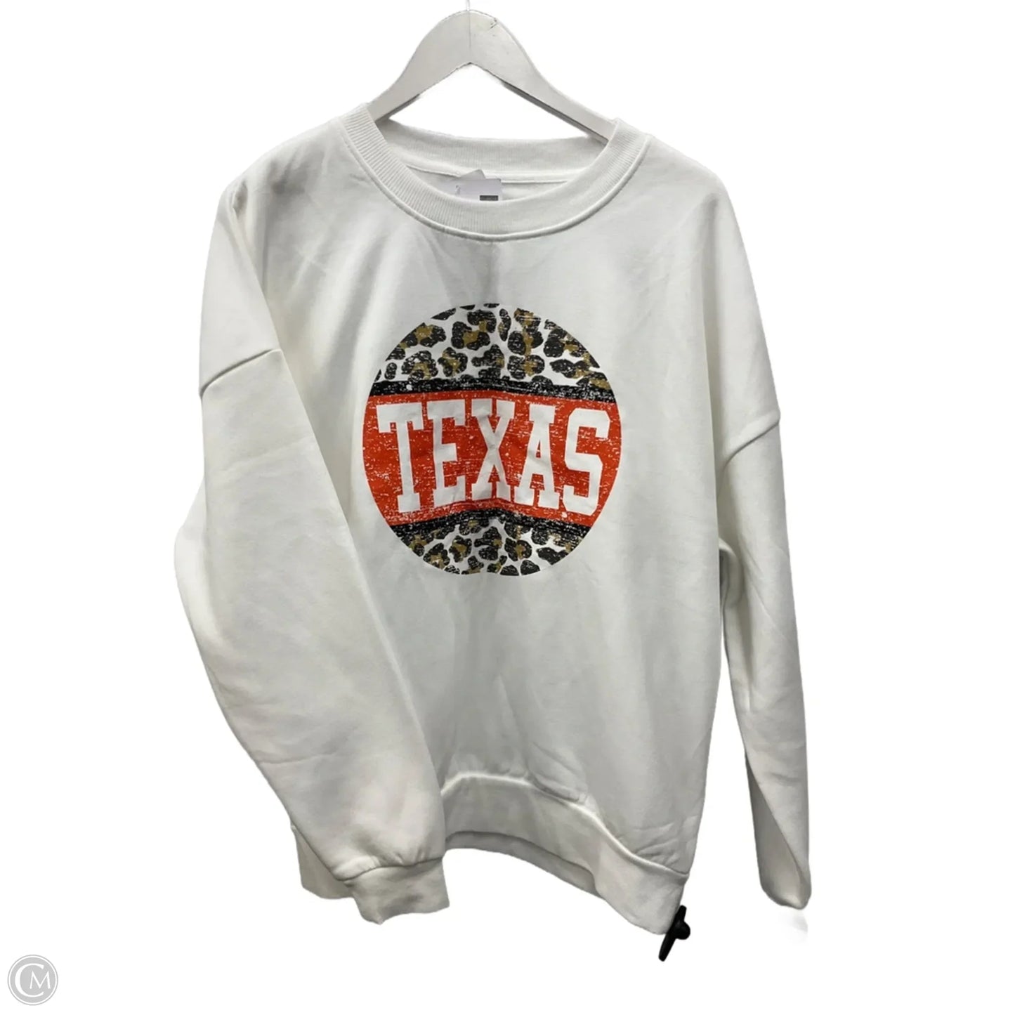 Sweatshirt Crewneck By Clothes Mentor In White, Size: S