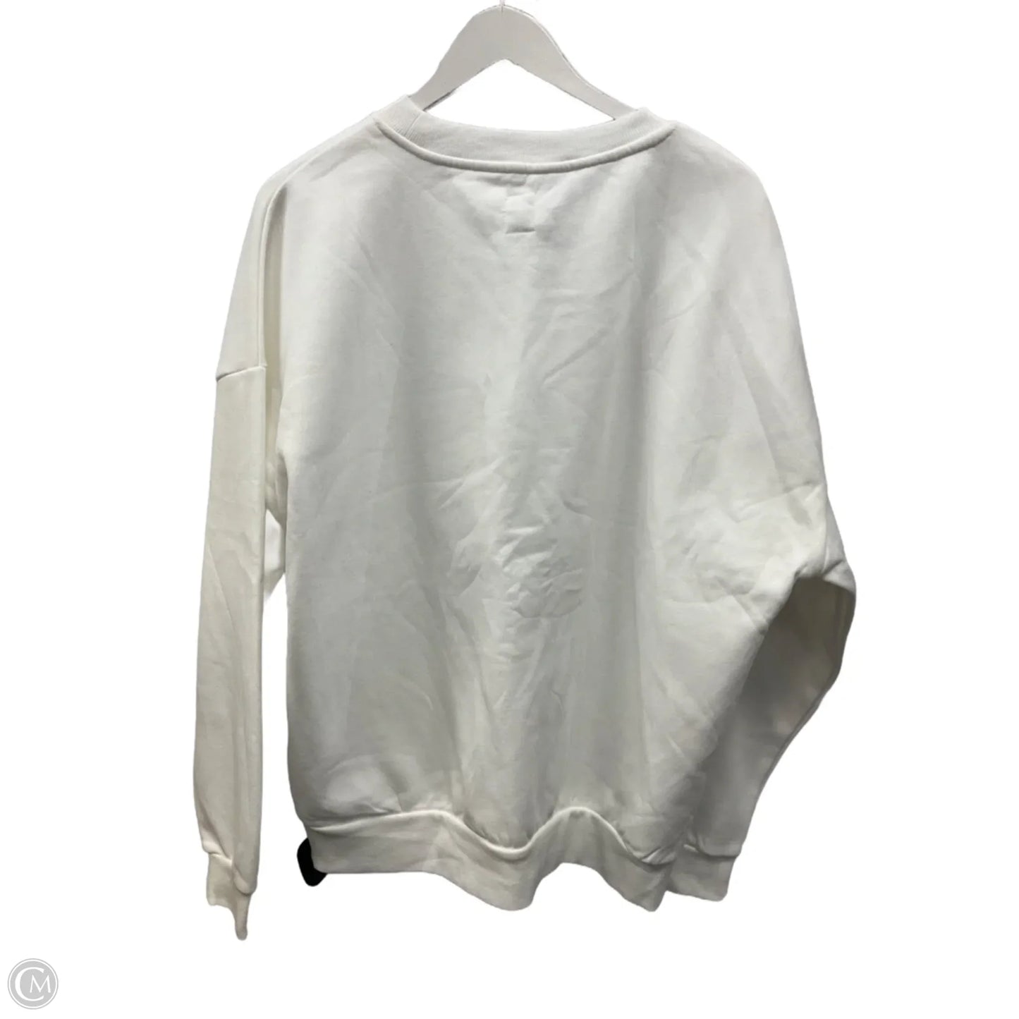 Sweatshirt Crewneck By Clothes Mentor In White, Size: S