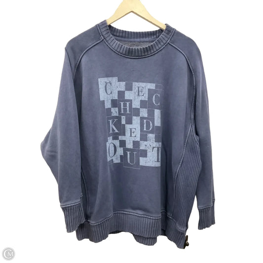 Sweatshirt Crewneck By Aerie In Blue, Size: M