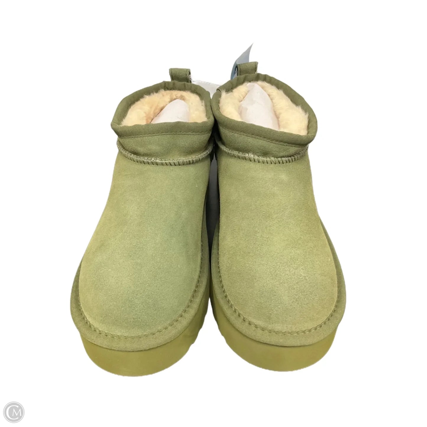 Boots Ankle Flats By Lamo In Green, Size: 8
