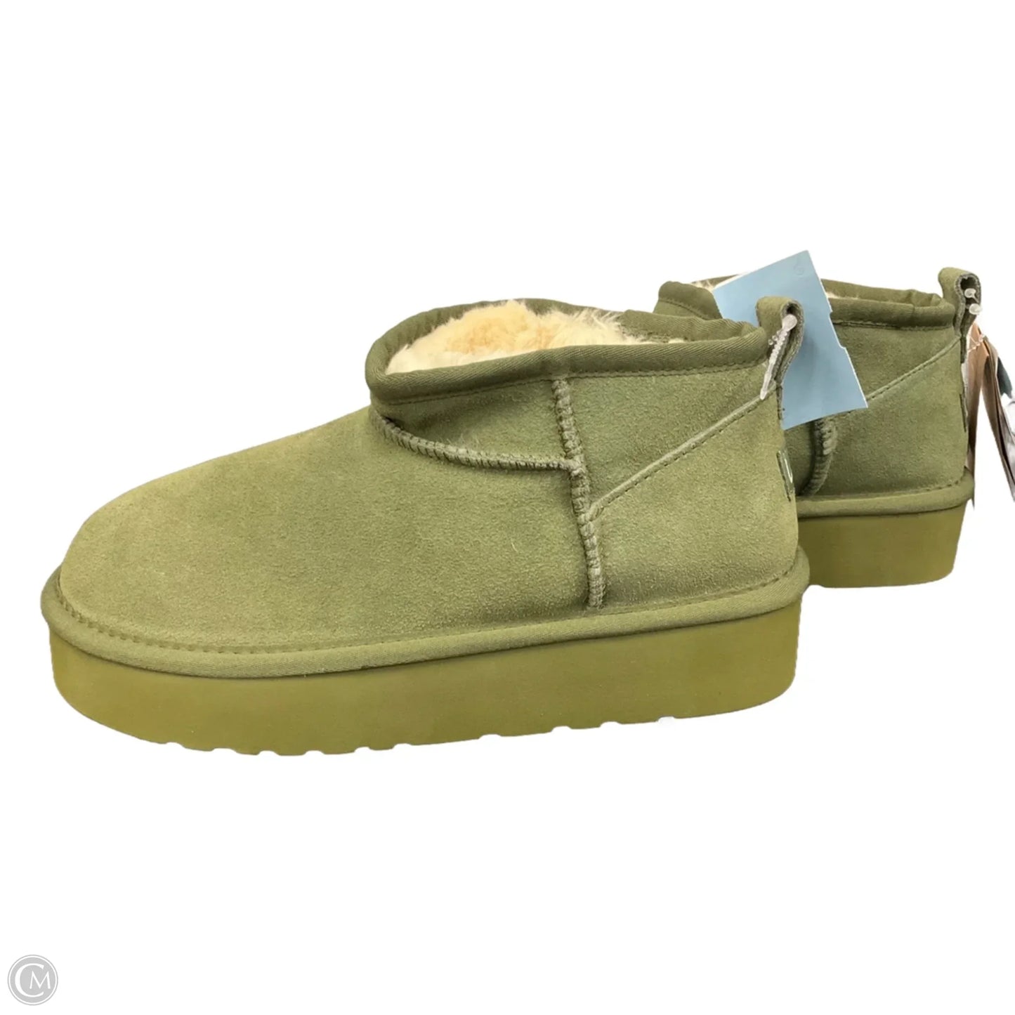Boots Ankle Flats By Lamo In Green, Size: 8