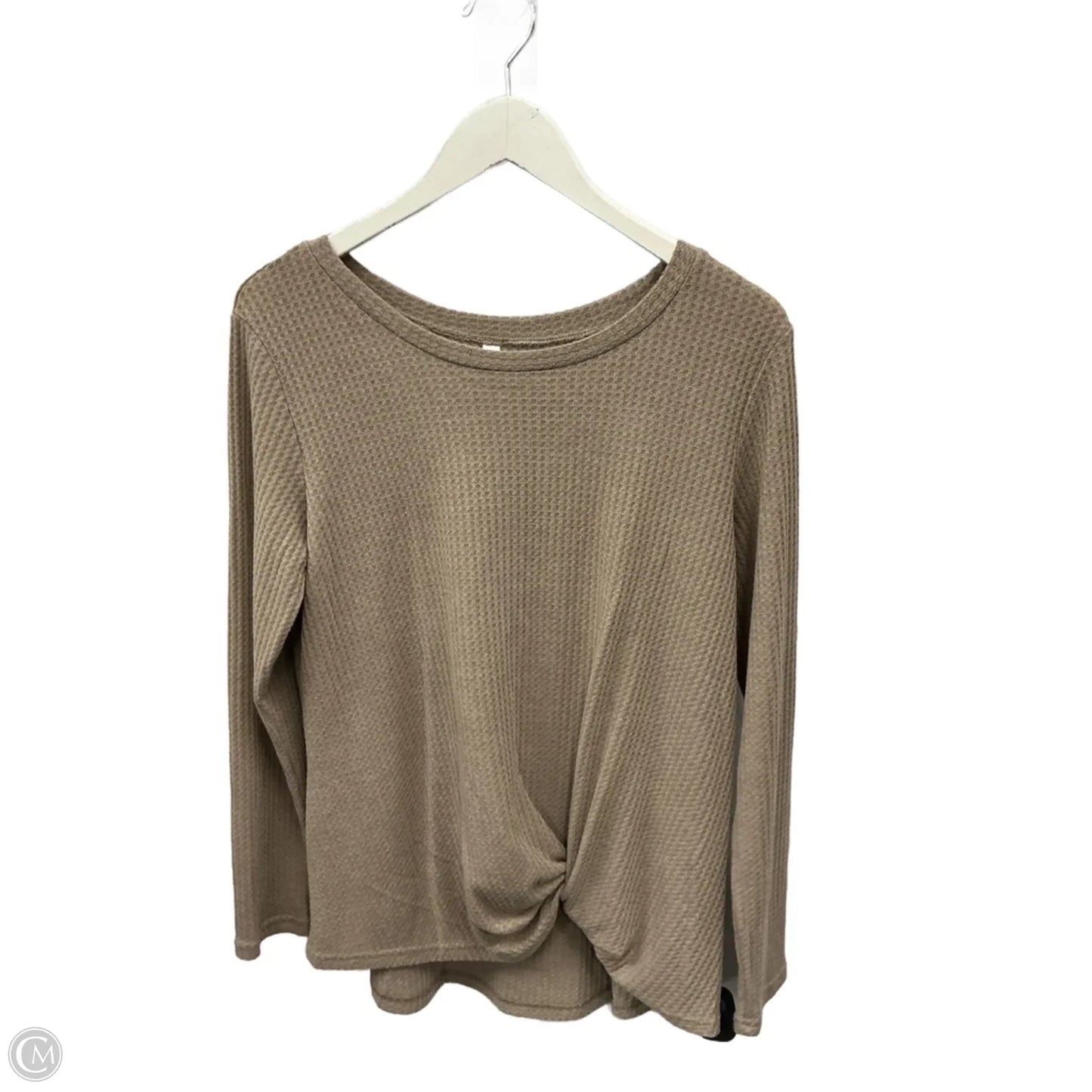 Top Long Sleeve By Clothes Mentor In Tan, Size: L