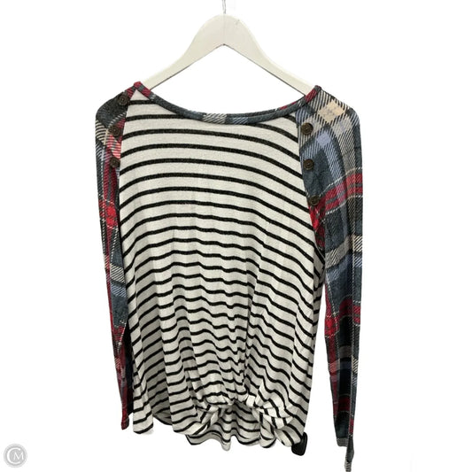 Top Long Sleeve By Maurices In Striped Pattern, Size: L