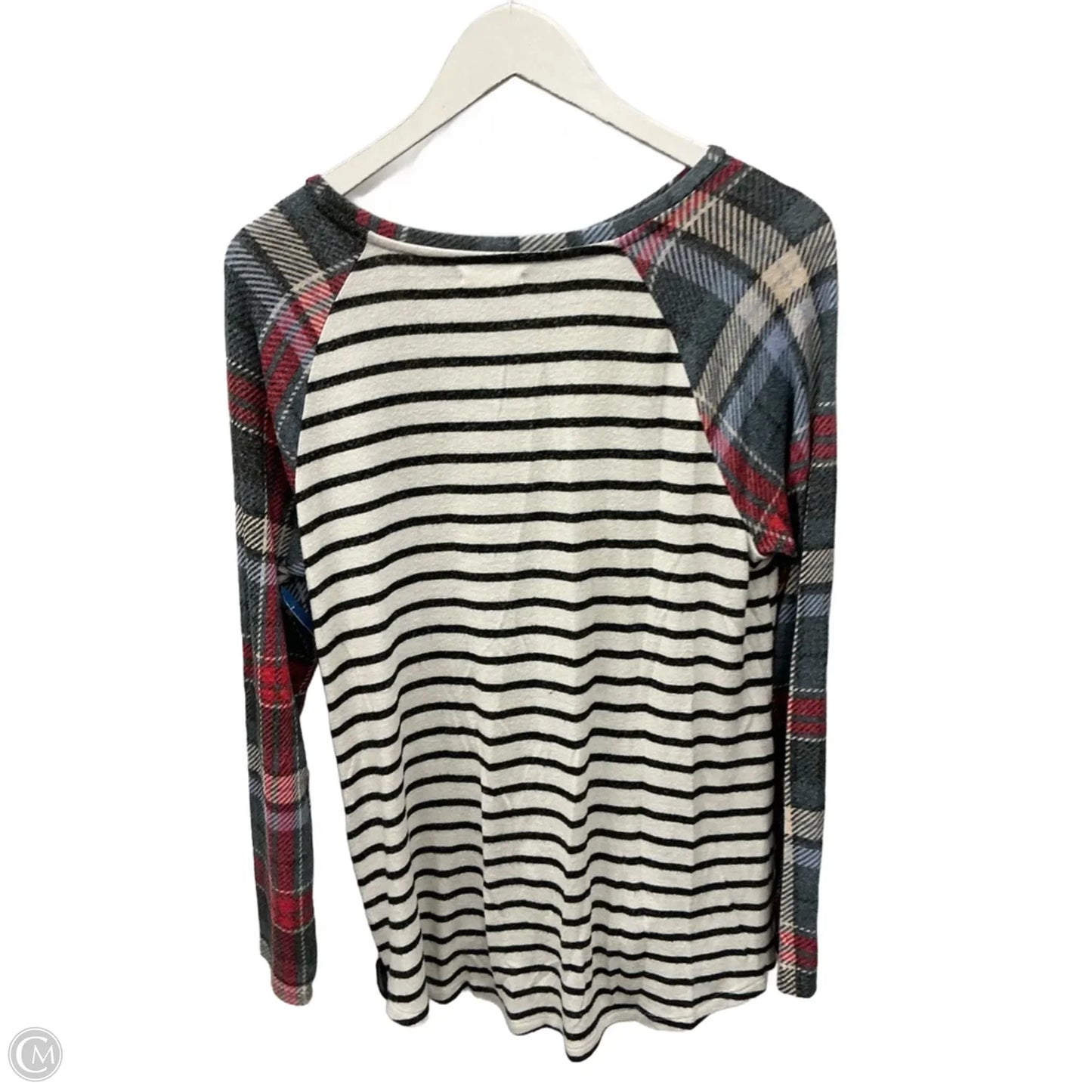 Top Long Sleeve By Maurices In Striped Pattern, Size: L