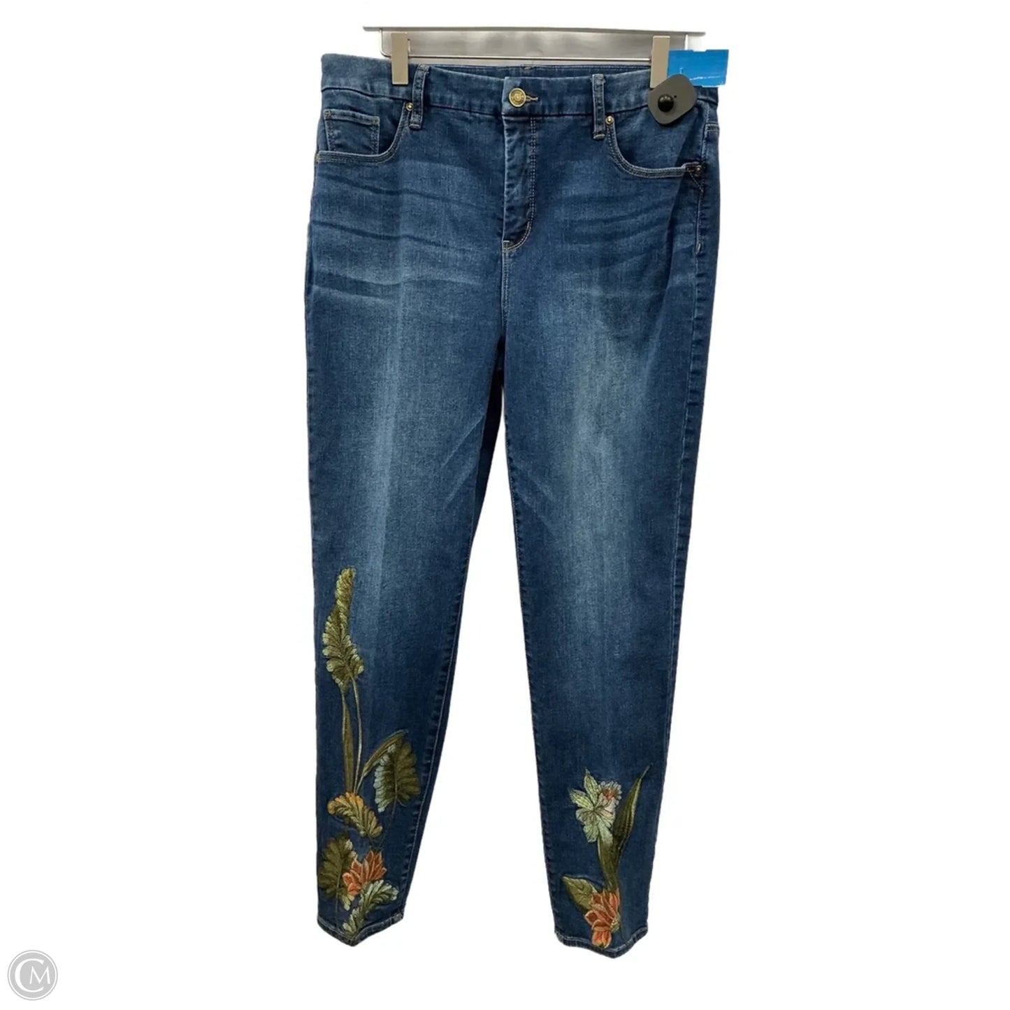 Jeans Skinny By Chicos In Blue Denim, Size: 10