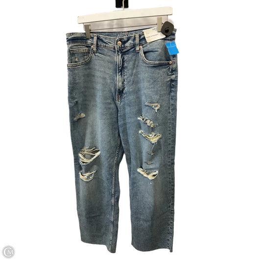 Jeans Straight By Arizona In Blue Denim, Size: 14