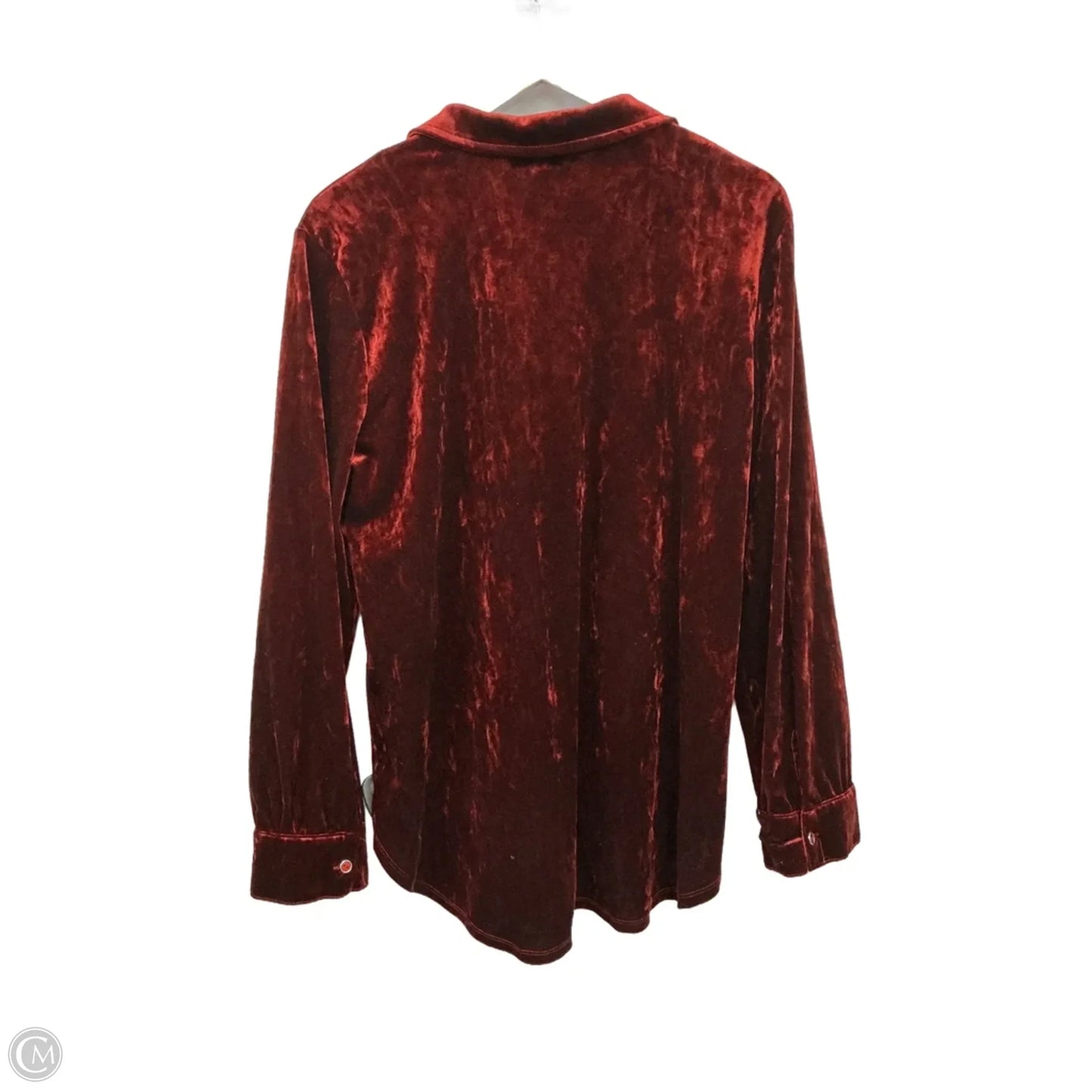 Top Long Sleeve By Cable And Gauge In Red, Size: Xl