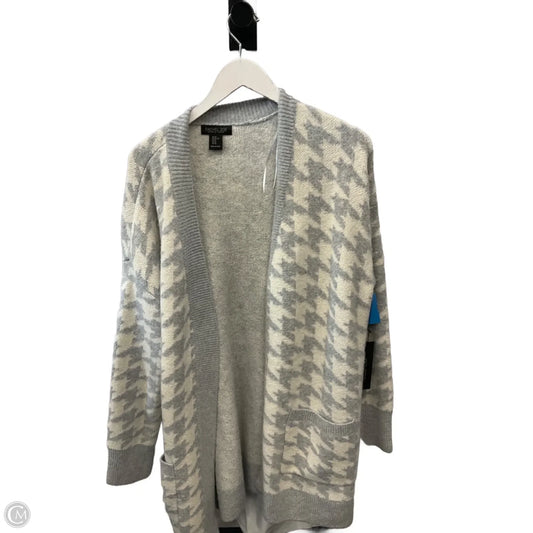 Sweater Cardigan By Rachel Zoe In Cream & Grey, Size: Xl