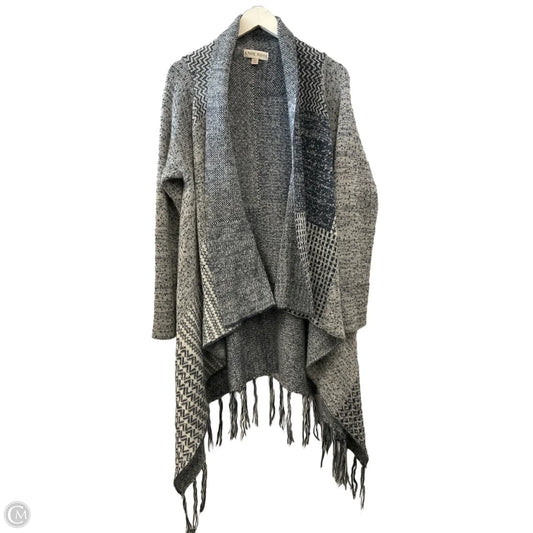 Sweater Cardigan By Knox Rose In Blue & White, Size: Xl