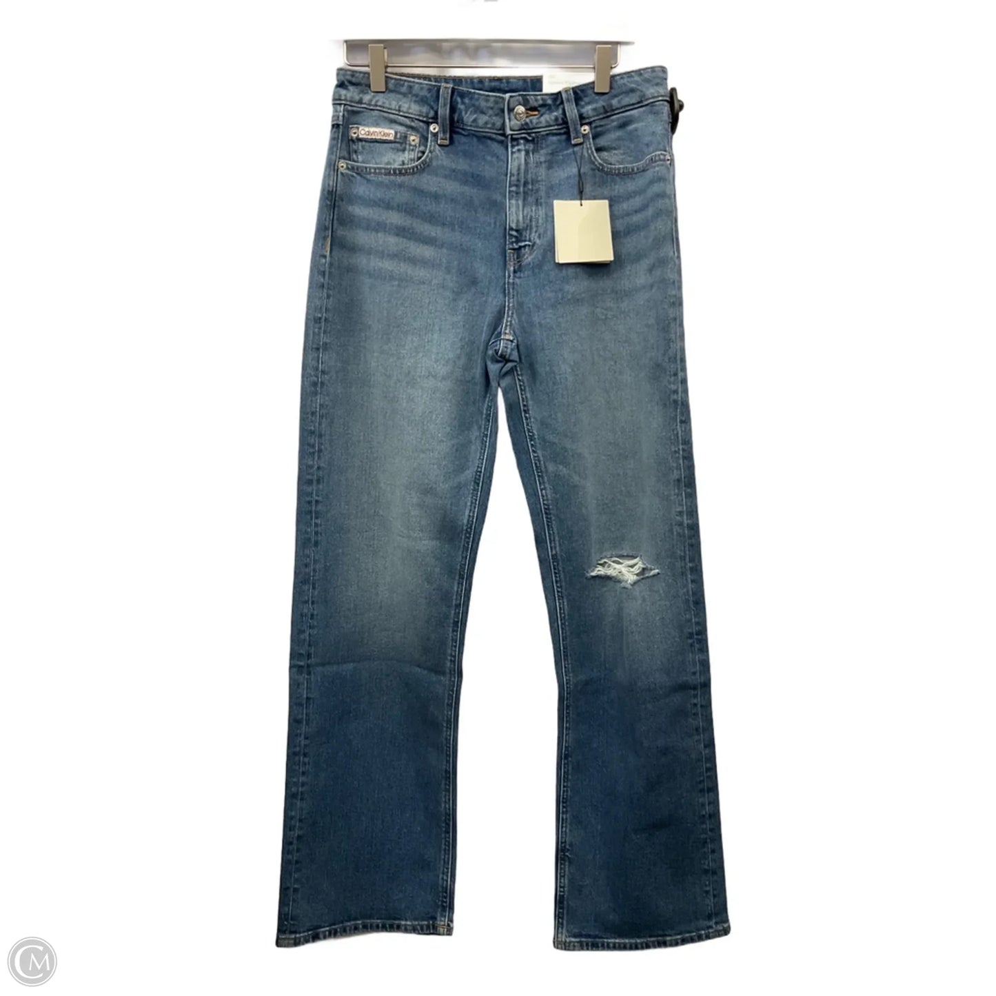 Jeans Straight By Calvin Klein In Blue Denim, Size: 6