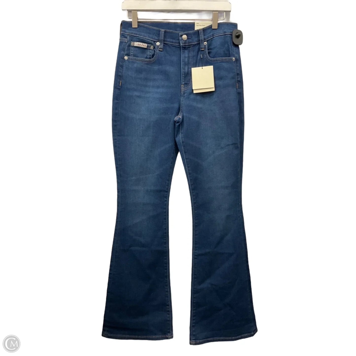 Jeans Flared By Calvin Klein In Blue Denim, Size: 6