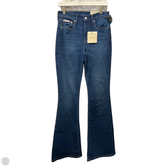 Jeans Flared By Calvin Klein In Blue Denim, Size: 4