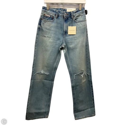 Jeans Straight By Calvin Klein In Blue Denim, Size: 4