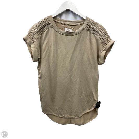 Top Short Sleeve By Cupio In Beige, Size: S