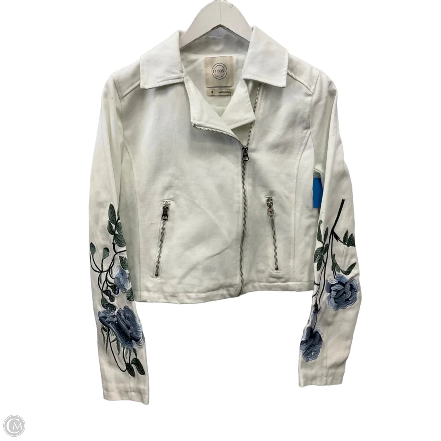 Jacket Denim By Stoosh In White Denim, Size: S