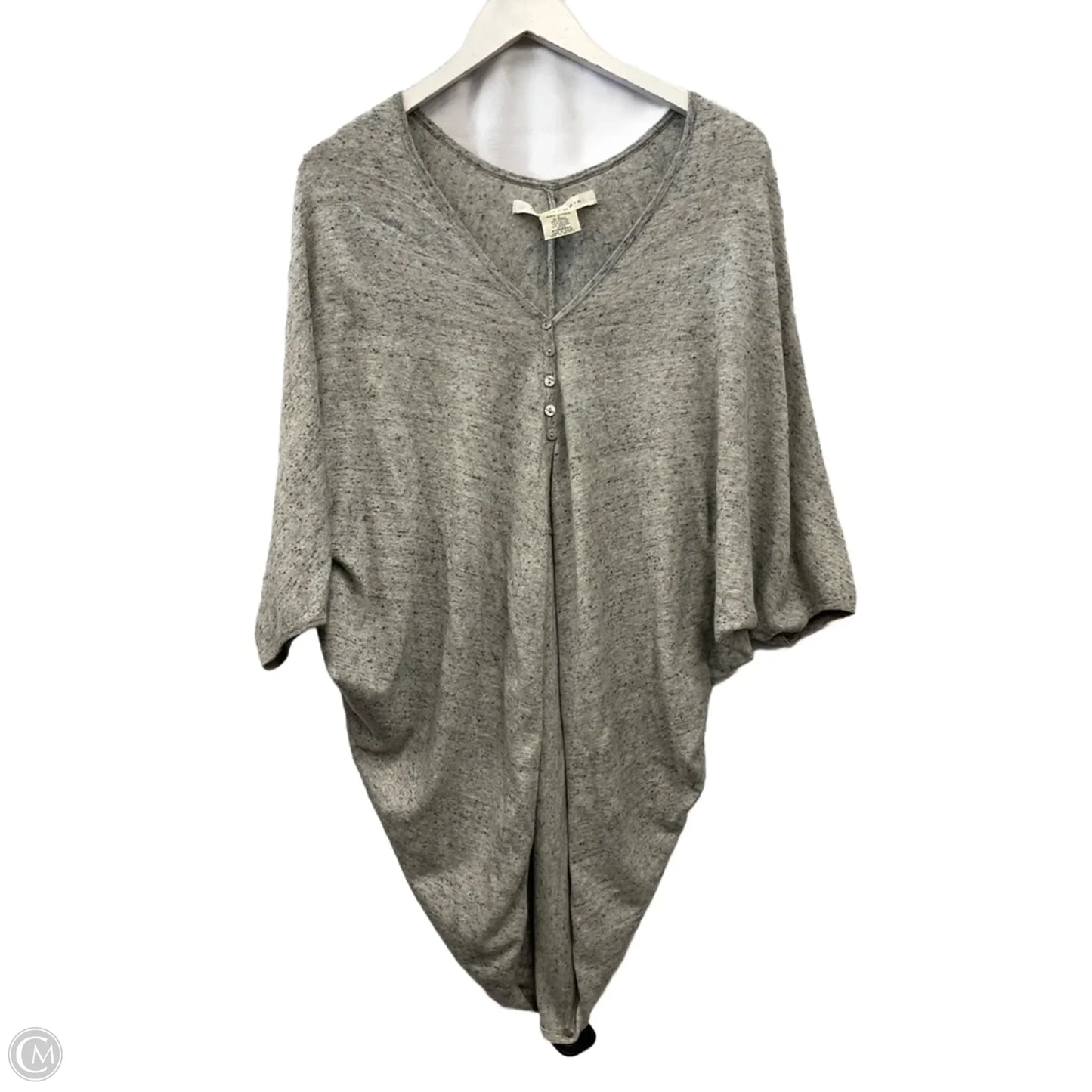 Top Short Sleeve By Max Studio In Grey, Size: L