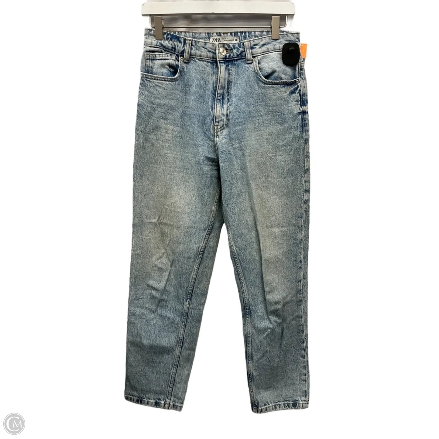 Jeans Straight By Zara In Blue Denim, Size: 6