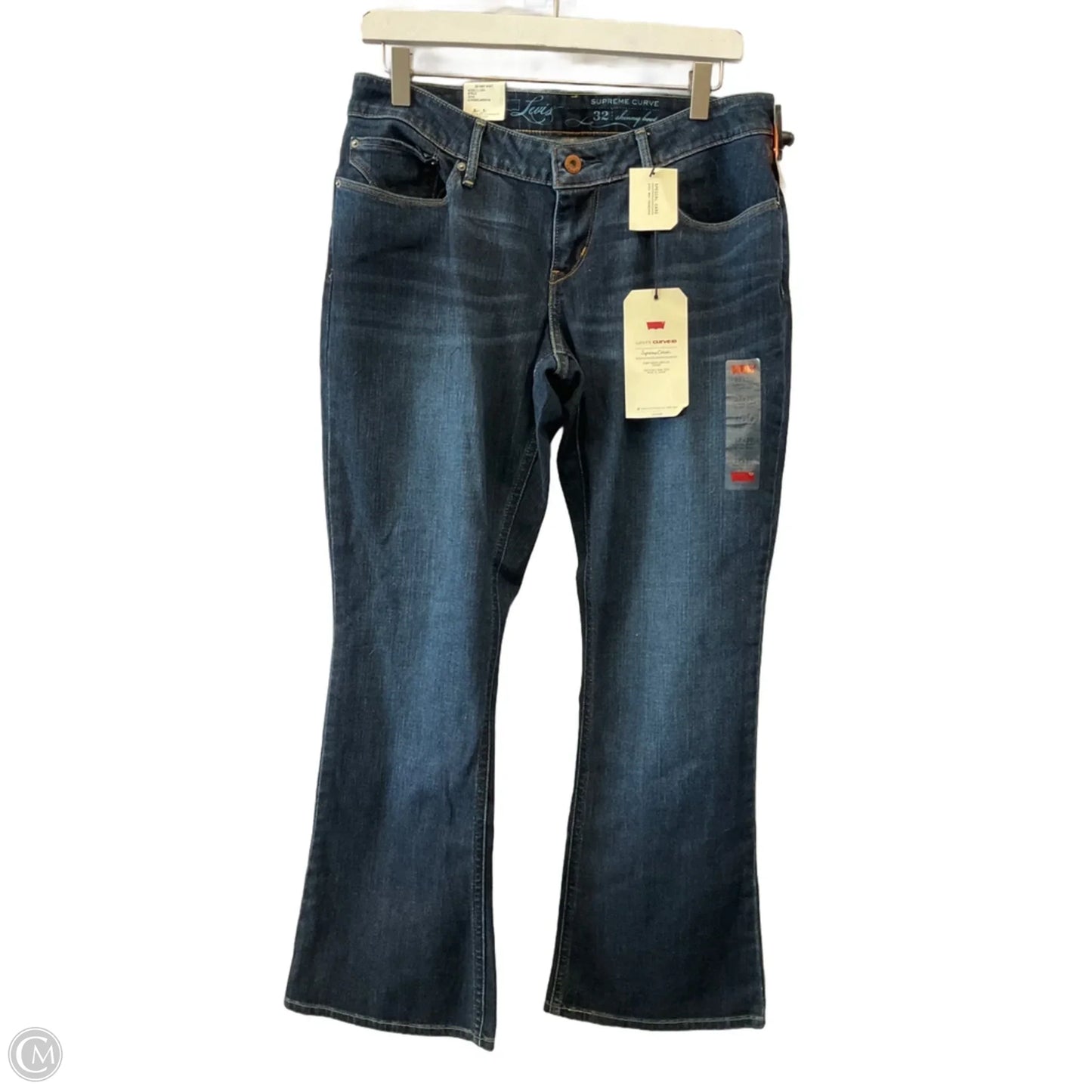Jeans Boot Cut By Levis In Blue Denim, Size: 14