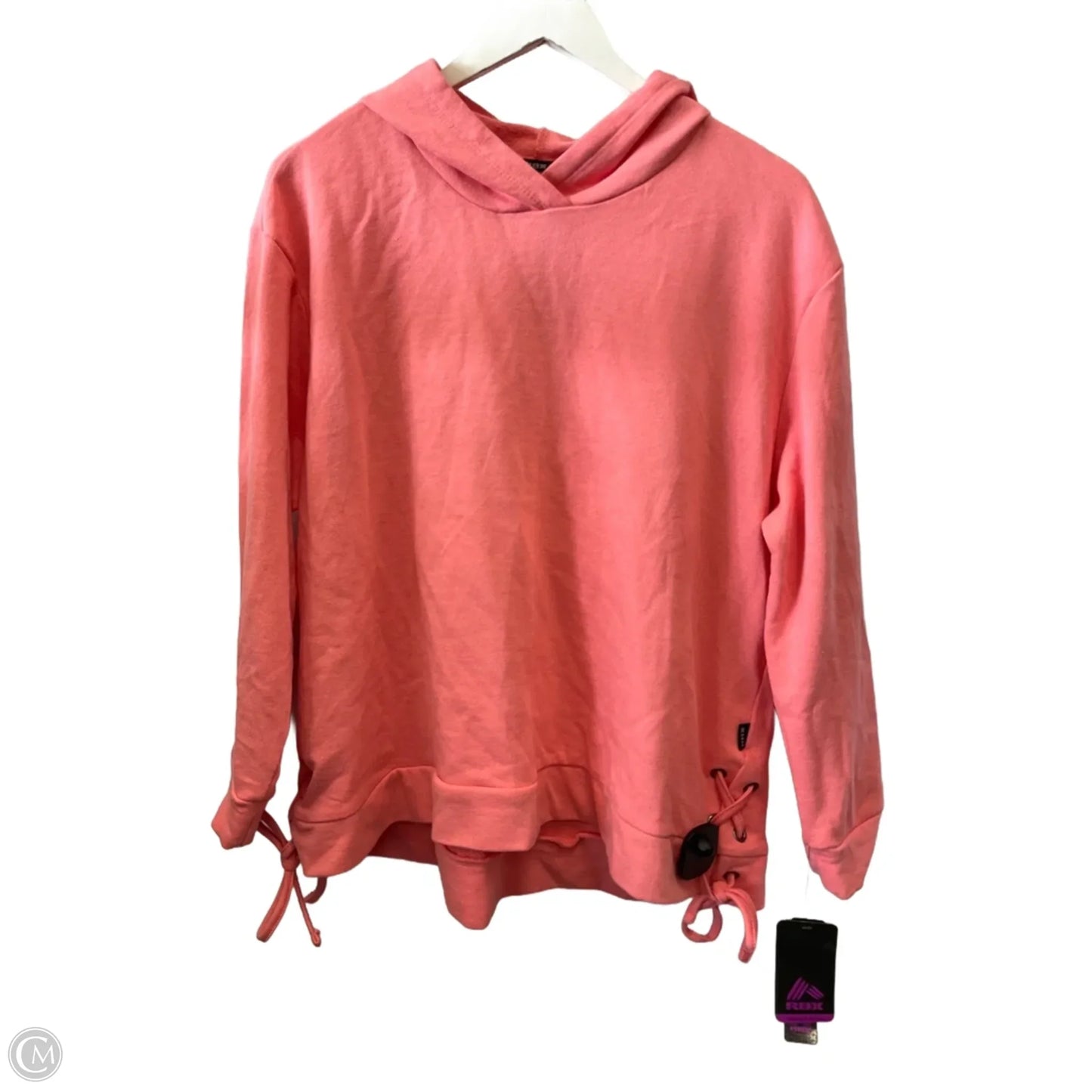 Athletic Top Long Sleeve Hoodie By Rbx In Peach, Size: 2x