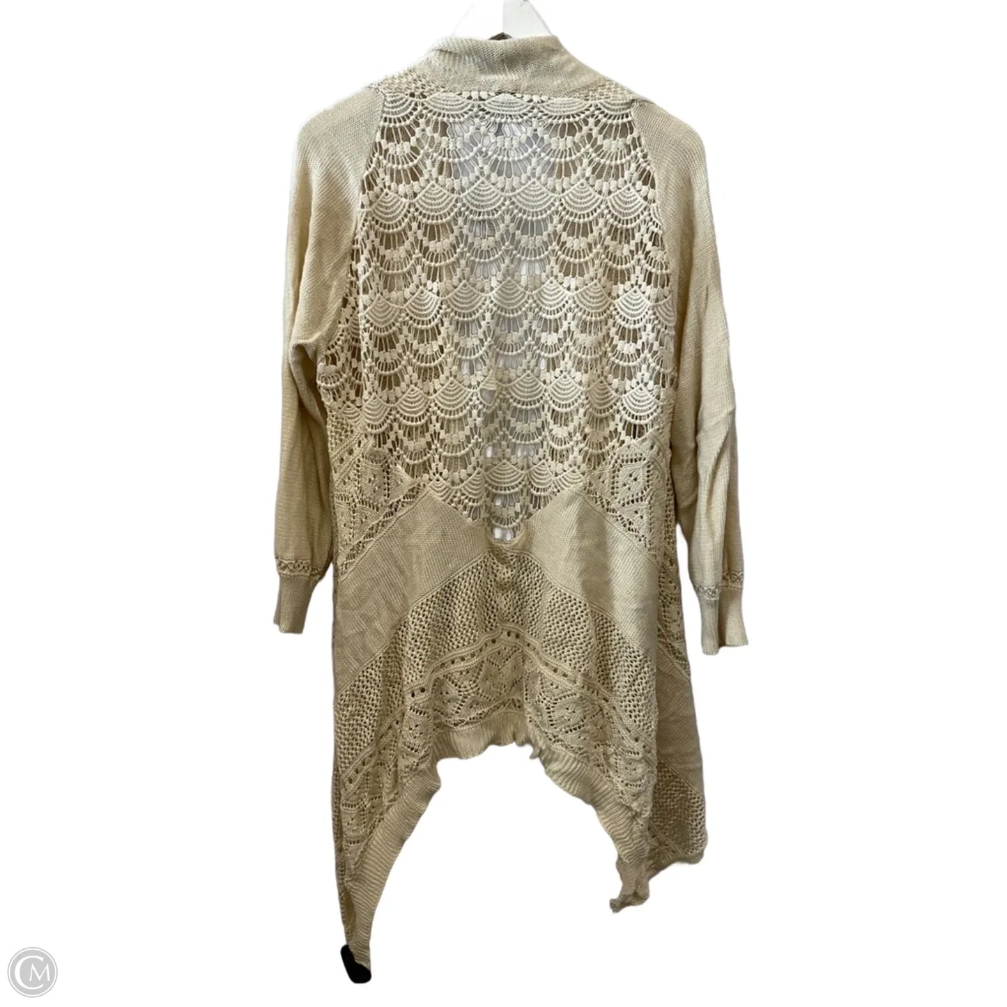 Cardigan By Clothes Mentor In Cream, Size: 2x