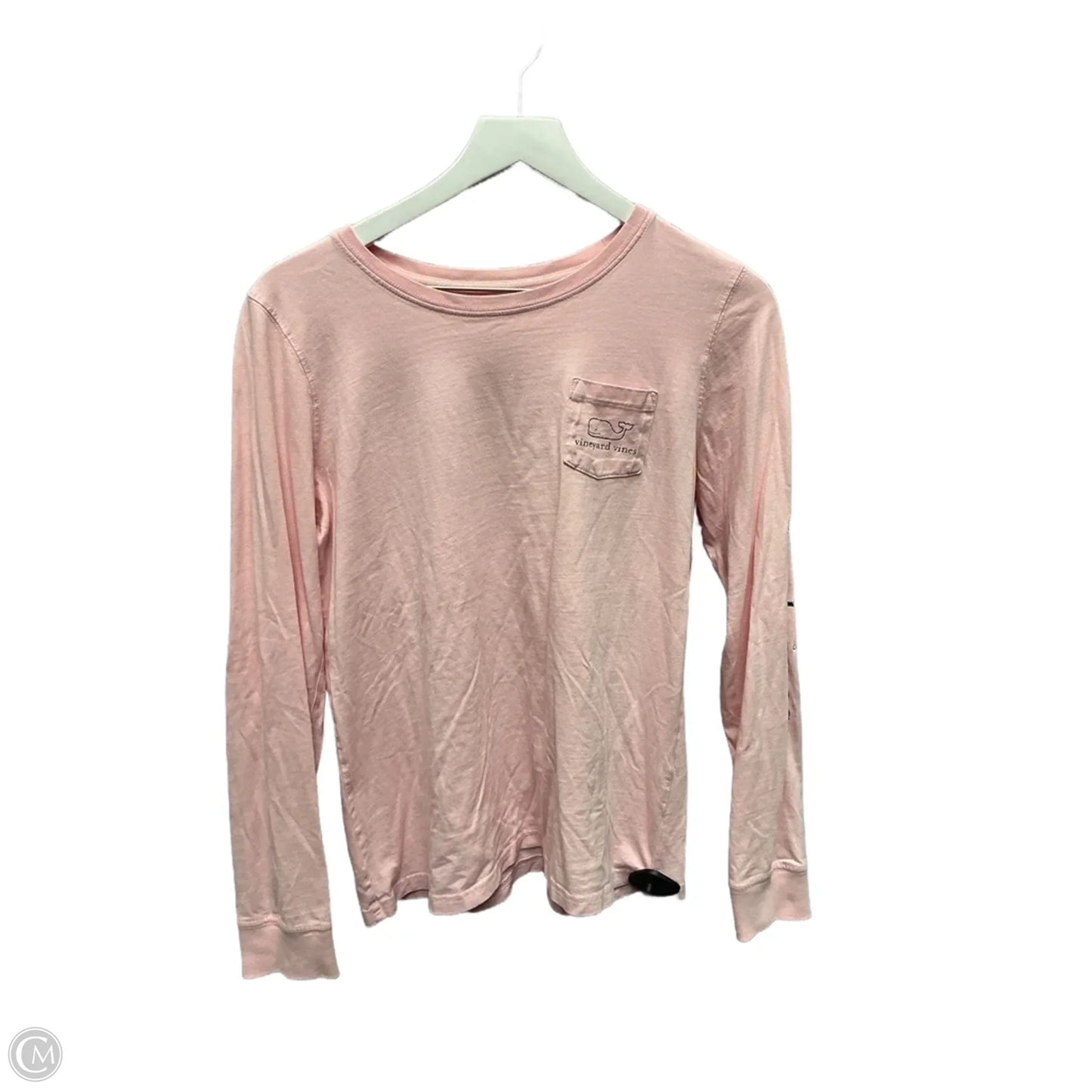 Top Long Sleeve Basic By Vineyard Vines In Pink, Size: M
