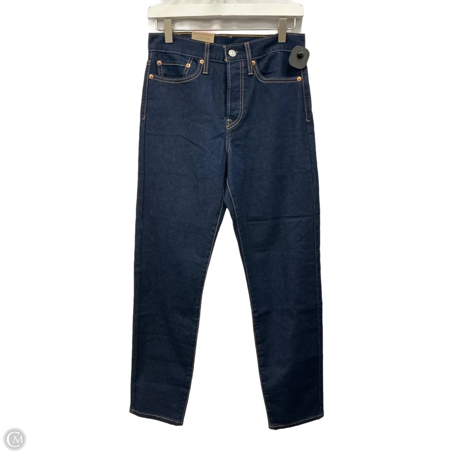 Jeans Straight By Levis In Blue Denim, Size: 4
