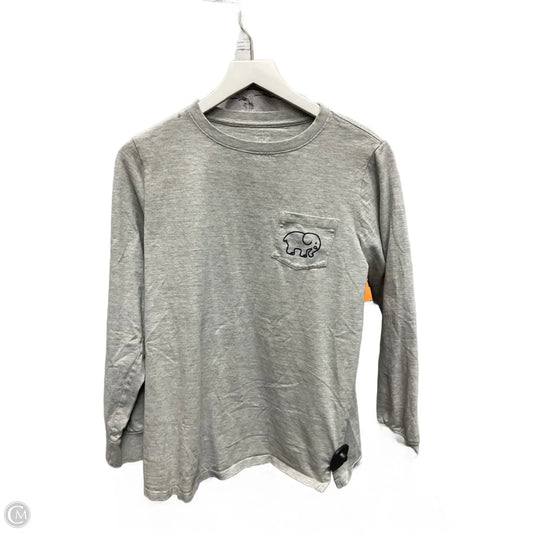 Top Long Sleeve By Ivory Ella In Grey, Size: M