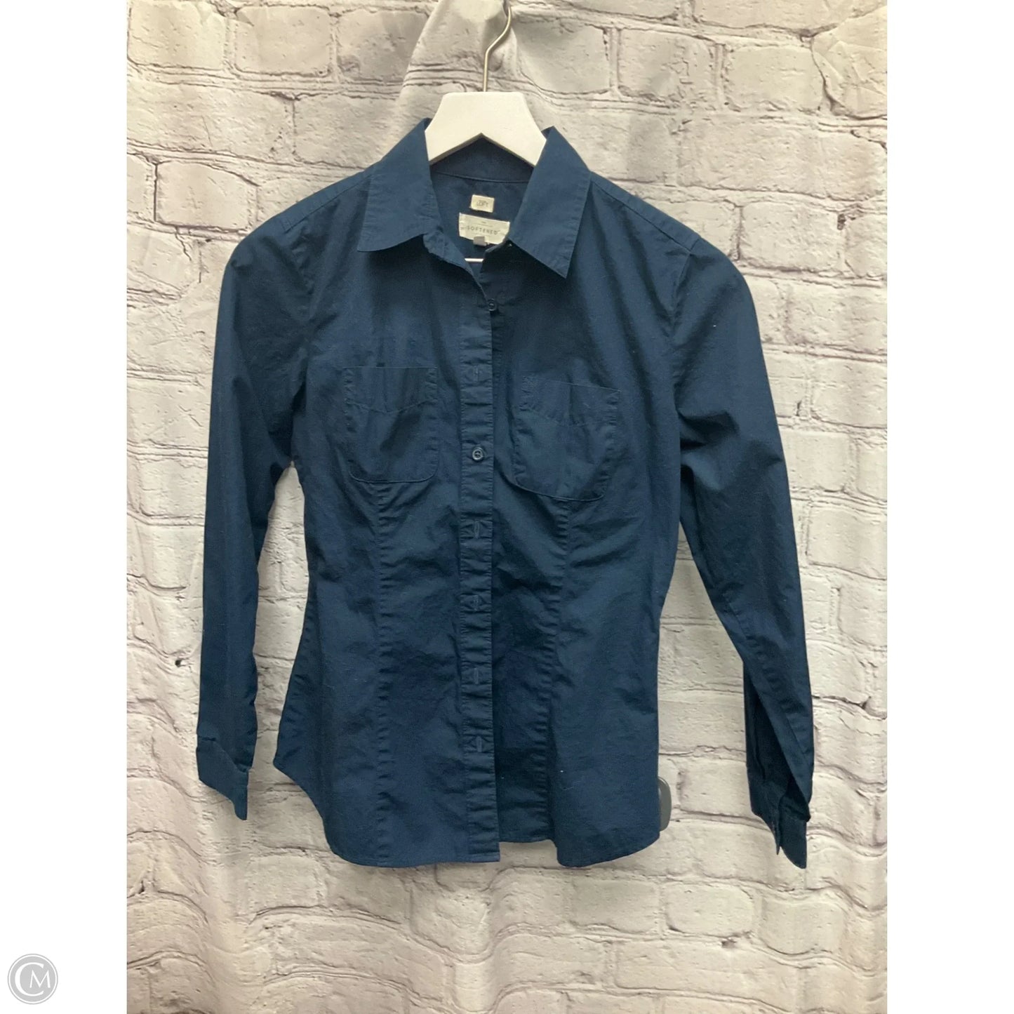 Top Long Sleeve By Loft In Navy, Size: S